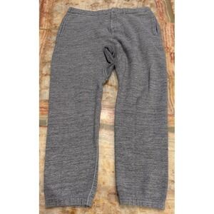 Rag & Bone Mens Jogger Sweatpants Heather Grey Tapered Leg Comfort Zip Fly Large